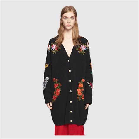 gucci inspired cardigan amazon|gucci embroidered oversized cardigan.